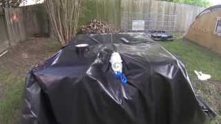 Step 1  IBC Rainwater Harvesting System  Cleaning and Wrapping Tank [upl. by Ruddie279]