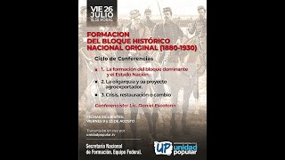 Ciclo de Conferencias Formación del bloque histórico nacional original 18801930 [upl. by Ahseram]