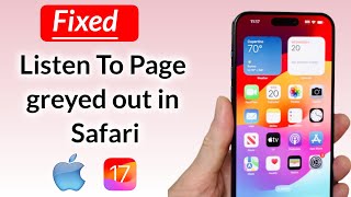 Fixed Listen to page greyed out in Safari on iPhone [upl. by Ylecara]