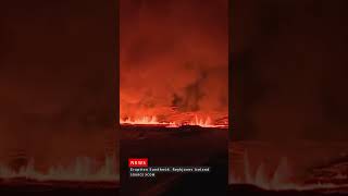 Live from Iceland 🛑 New volcano eruption Flyover lava RUV helicopter Sundhnúk Reykjanes [upl. by Mendive]