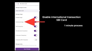 How to enable international transaction on sbi debit card credit card through Yono 2024 Method [upl. by Sadiras]