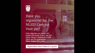 NLSAT 2024  NLSIU Campus Visit on Feb 11 2024  A reminder [upl. by Alram]