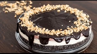 Chocolate Peanut Butter Ice Cream Cake Recipe [upl. by Lucchesi]