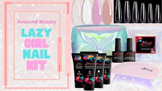 Polygel nails art for beginners💅how to do polygel nails Using LIMEGIRL polygel nail kit from amazon [upl. by Kannav]