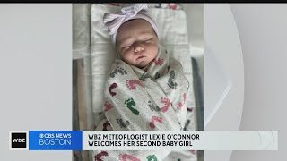 WBZ Meteorologist Lexie OConnor welcomes second daughter [upl. by Ragouzis238]