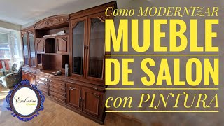 MODERNIZAR un Mueble de Salón con PINTURA  Pintar BOISSERIE [upl. by Nileak]