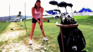 Funny Sports Blooper  Agnieszka Radwanska on Golf Course [upl. by Aba]