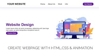 How To Create Webpage Using Html Css amp Animation [upl. by Teiv]