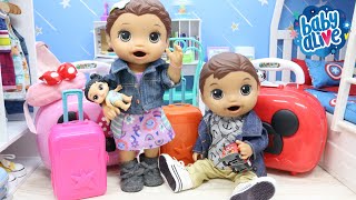 BABY ALIVE GÊMEOS LAURINHA E FELIPINHO VÃO PASSAR FÉRIAS NA CASA DA VOVÓ [upl. by Annhoj]