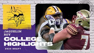 Full College Highlights of Nose Tackle Jaquelin Roy  2023 NFL Draft [upl. by Tiffany]