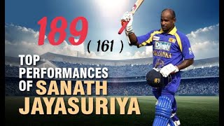 Sanath Jayasuriya 189 vs India  Extended Highlights [upl. by Ahsinik262]