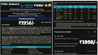 Powergrid Infrastructure Investment Trust  PGINVIT Q4 Dividend Distribution Payment  Share Market [upl. by Yelsha]