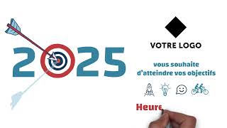 Carte de voeux animée entreprise objectifs 2025 🇫🇷🎯🎉 ST12  Vidéostorytelling by Néologis [upl. by Nylg]