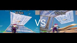 60fps vs 120fps in fortnite [upl. by Laris]