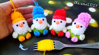 Its so Beautiful 🌟🎄 DIY Gnome Christmas Ornaments  Super Easy Gnome Making Idea with Fork [upl. by Eniffit]