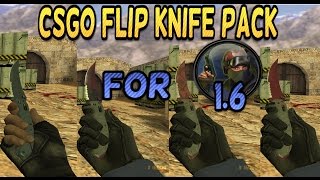 CounterStrike 16 Knife Skin Pack  CSGO Flip Knife Pack [upl. by Philippa]