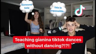 teaching Gianina the biggest dances on tiktok [upl. by Sharl]