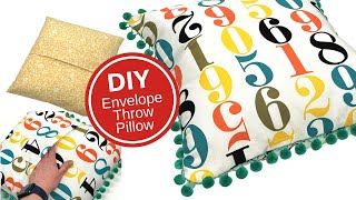 Sew an ENVELOPE PILLOW COVER  Beginner [upl. by Aneeram]