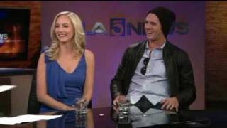 Steven R McQueen amp Candice Accola on Vampire Diaries Season Finale [upl. by Gschu738]