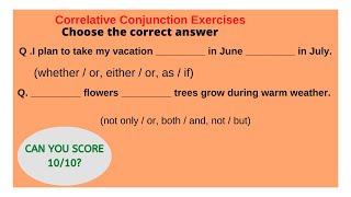 Correlative Conjunction Exercises  Grammar Quiz [upl. by Naman]