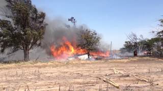 Farmhouse fire near Pawnee Rock [upl. by Krys]