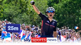 Tom Pidcock recovers from puncture to take gold in mountain biking [upl. by Rossner]