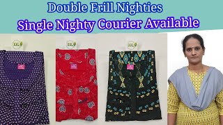 Frill Nighties Cotton Frill Nighties Double Frill Nighties Shree Sakthi Collections XXL Frill [upl. by Lilas]