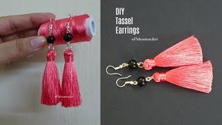 Tassel earrings  How to make silk thread Tassel earrings at home  jewelry making [upl. by Drye]