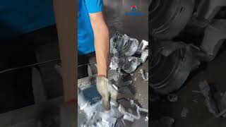 Triming process of aluminum castings We also do other process of our 1stop die casting service [upl. by Naegem]