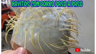 COMO HACER RAYITOS CON GORRO PASO A PASO CENIZOS [upl. by Yeldua]