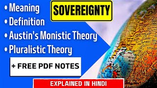 POLITICAL SCIENCE Meaning Definition of Sovereignty  Monistic amp Pluralistic Theories BA BA LLB [upl. by Vince]