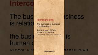 The interconnectedness of Business and Life businesslifestyle interconnectedness [upl. by Jarvis]