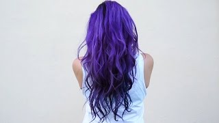 How I dye my hair purple amp blue ♥ DIY [upl. by Nylinej]