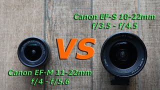 Canon EFS 1022mm vs Canon EFM 1122mm [upl. by Elrahc966]