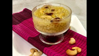 Sago Payasam Recipe  Javvarisi Payasam  Sago Sweet Dessert Vegan Recipe [upl. by Aihsar]