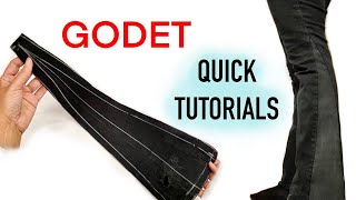 How to Insert a Godet into Jeans Hem  Skinny to Bootcut  Quick Tutorials [upl. by Lou]