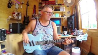 Classic 80s pop basslines playalong by Scott Whitley on his Chowny SWB1 [upl. by Mehitable993]