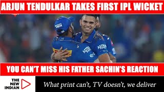 Arjun Tendulkar Takes FirstEver IPL Wicket Watch Sachin Rohit’s Priceless Gestures [upl. by Ameline]