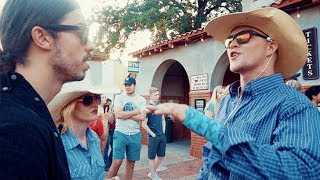 Texan Cowboys Meet Vegan Protesters [upl. by Corwun666]