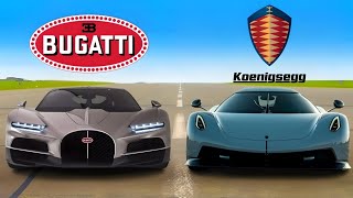 Bugatti Tourbillon v Koenigsegg Jesko Absolut [upl. by Archy]