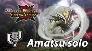 MHGen Amatsu solo Striker Switch Axe  659 [upl. by Ynavoeg]