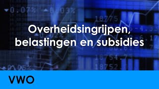 Overheidsingrijpen belastingen subsidies  Economie voor vwo  Marktresultaat en Overheidsinvloed [upl. by Aihtnis]