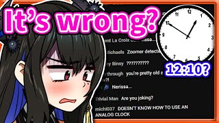 Nerissa Forgot How to Read an Analog Clock and Chat Loses It 【Nerissa Ravencroft  HololiveEN】 [upl. by Idihsar]