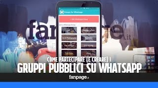 Come partecipare e creare ai gruppi pubblici su WhatsApp [upl. by Ayerf]