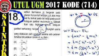 pembahasan soal UTUL UM UGM 2017 saintek gel I kode 714 fisika  no 18 gaya gesek gerak melin [upl. by Arutnev]