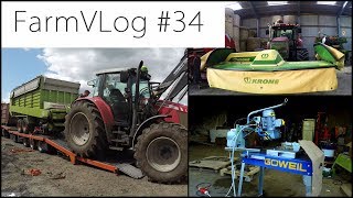 FarmVLOG34 Es geht los Messer schleifen und neue Maschinen zum 1 Schnitt [upl. by Heilman]