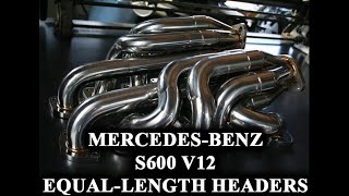 MercedesBenz V12 S600 with EqualLength Headers F1 exhaust Straight pipes [upl. by Emery]