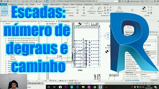 Inserindo número de degraus e caminho na escada  Revit 2019 [upl. by Ramyaj661]