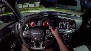 2023 Dodge Charger SRT Hellcat Jailbreak  POV Night Drive Binaural Audio [upl. by Rehpotirhc307]