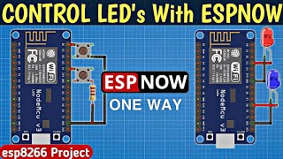 ESPNOW Wireless Communication with NodeMCU Control LEDs Remotely [upl. by Nyladgam]